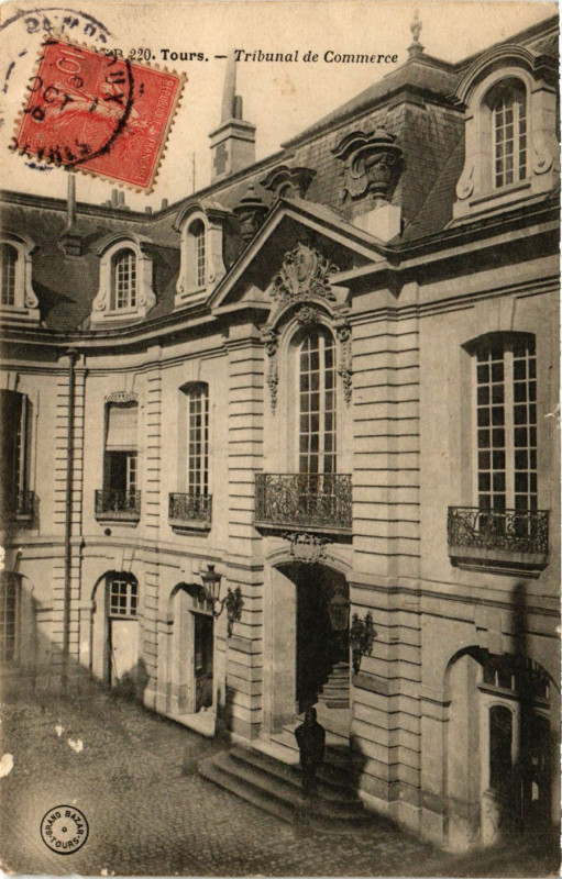 Carte postale ancienne Tours - Tribunal de Commerce à Tours
