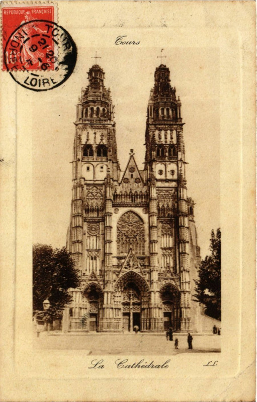 Carte postale ancienne Tours - La Cathedrale à Tours