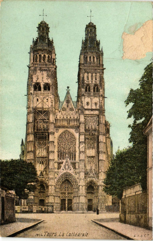 Carte postale ancienne Tours - La Cathedrale à Tours