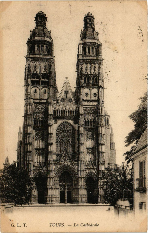 Carte postale ancienne Tours - La Cathedrale à Tours