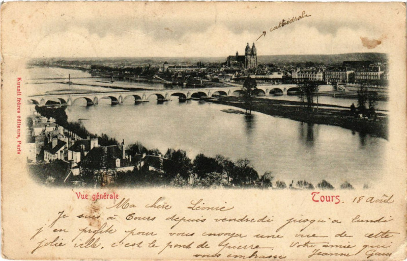 Carte postale ancienne Vue générale - Tours à Tours