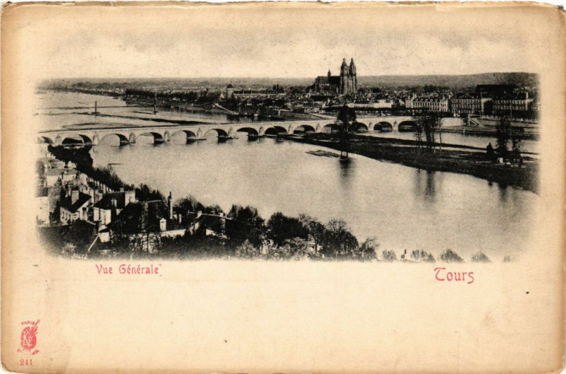 Carte postale ancienne Vue Générale - Tours à Tours