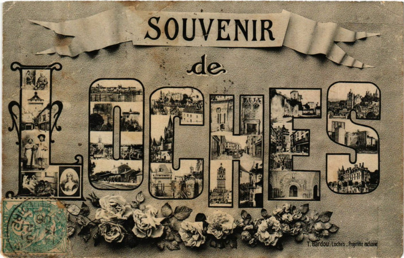 Carte postale ancienne Souvenir de Loches à Loches