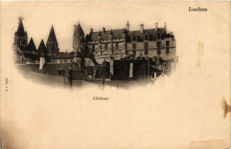 Carte postale ancienne Loches - Chateau à Loches