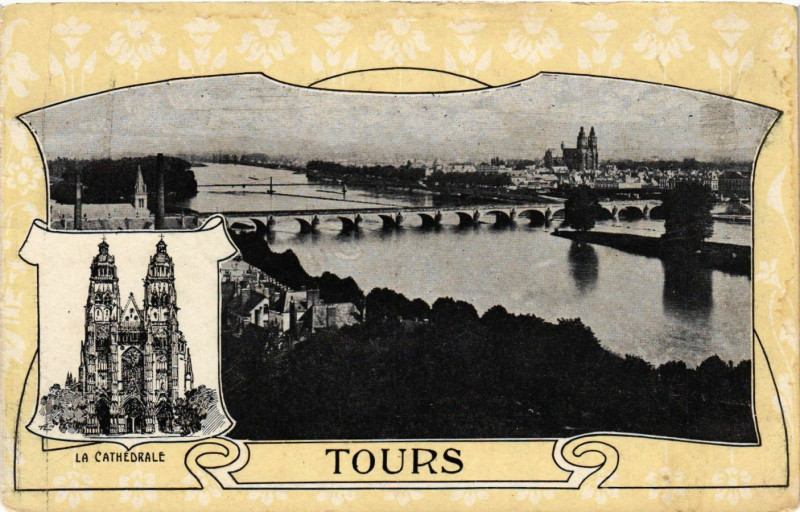 Carte postale ancienne La Cathedrale - Tours à Tours