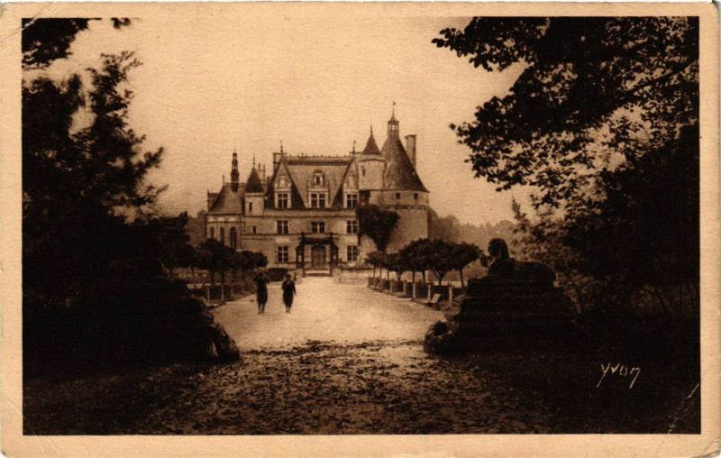 Carte postale ancienne Chateaux de la Loire - Chateau de Chenonceaux - Entrée principale à Chenonceaux