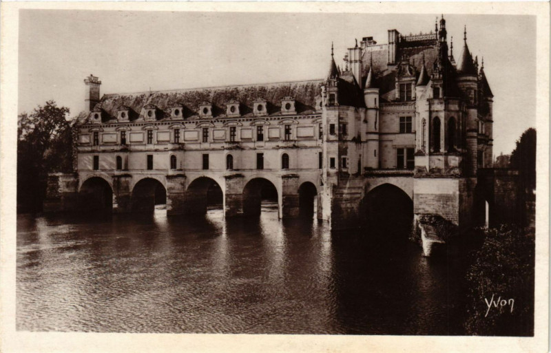 Carte postale ancienne Château de Chenonceaux - Façade Nord-Est à Chenonceaux