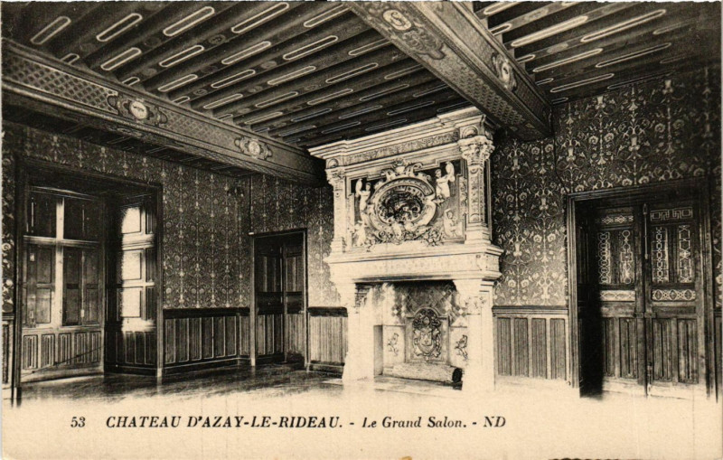 Carte postale ancienne Chateau d'Azay-le-Rideau - Le Grand Salon à Azay-le-Rideau