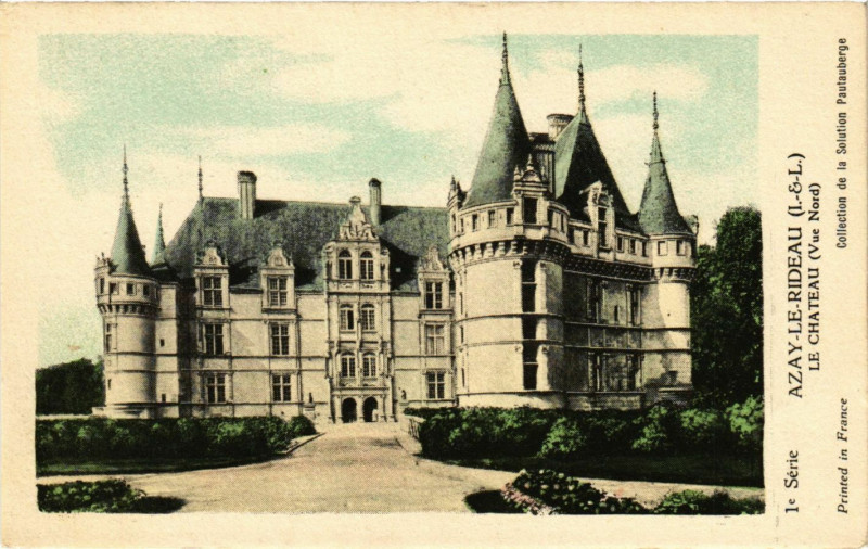 Carte postale ancienne Azay-le-Rideau - Le Chateau (Vue Nord) à Azay-le-Rideau
