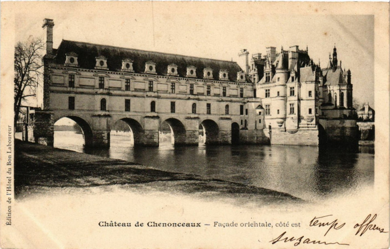 Carte postale ancienne Chateaux de Chenonceaux - Facade orientale coté est à Chenonceaux