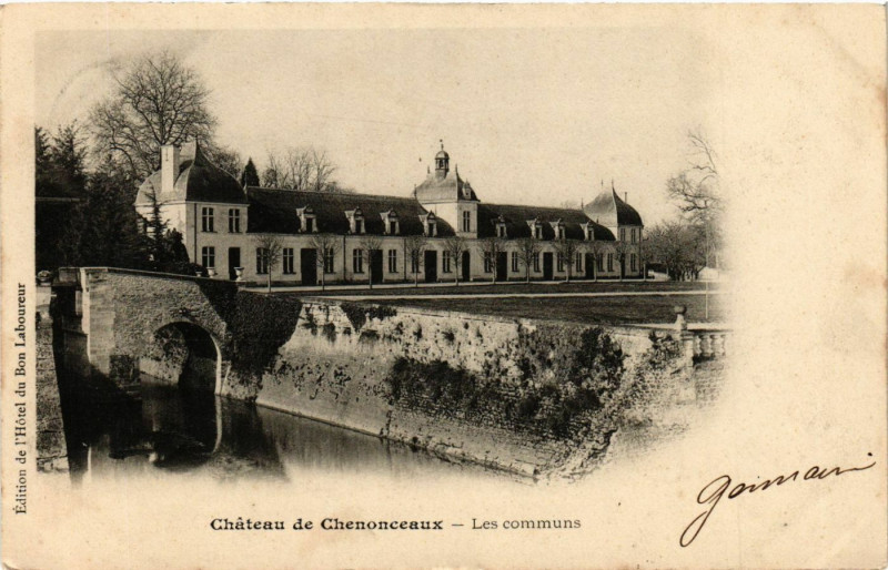 Carte postale ancienne Chateau de Chenonceaux - Les communs à Chenonceaux