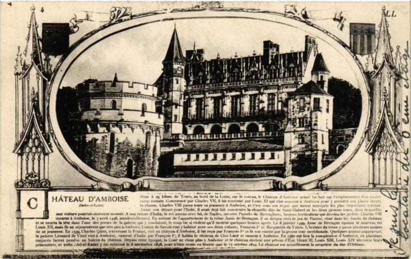 Carte postale ancienne Chateau d'Amboise à Amboise