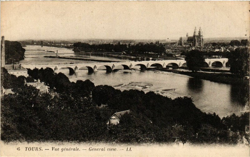 Carte postale ancienne Tours - Vue générale - General view à Tours