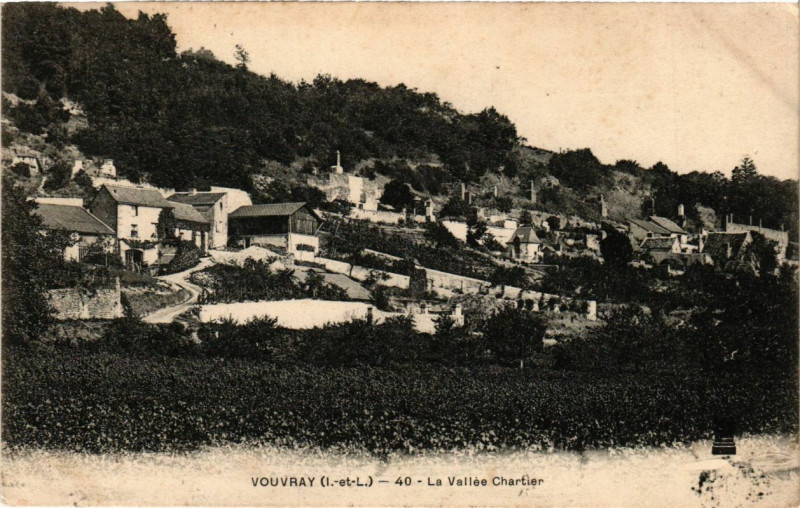 Carte postale ancienne Vouvray - La Vallée Chartier à Vouvray