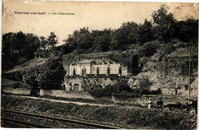Carte postale ancienne Vouvray-sur-Loir-Les Charmettes à Vouvray