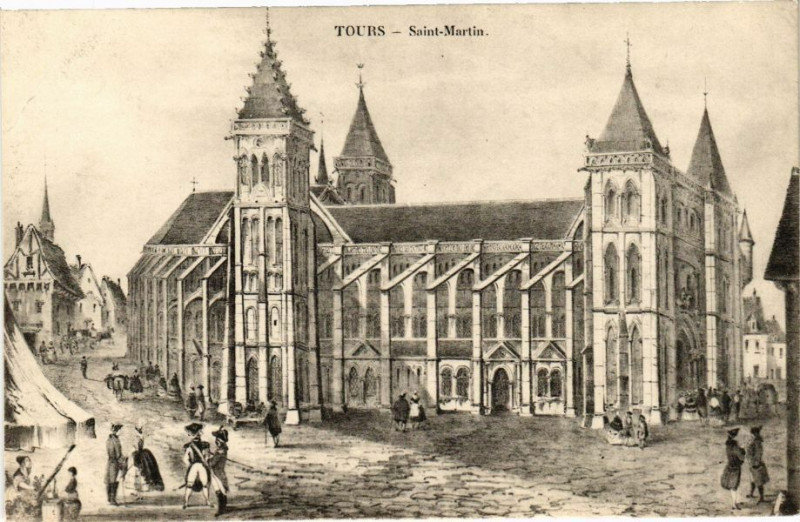 Carte postale ancienne Tours-St-Martin à Tours