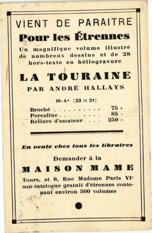 Carte postale ancienne Tours à Tours