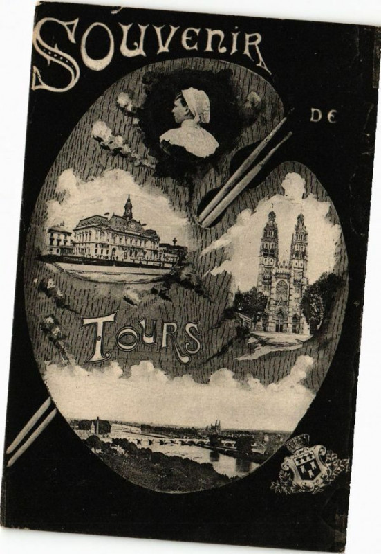 Carte postale ancienne Souvenir de Tours à Tours