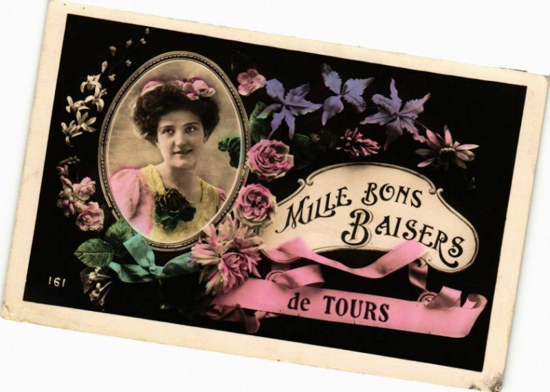 Carte postale ancienne Mille Bons Baisers de Tours à Tours