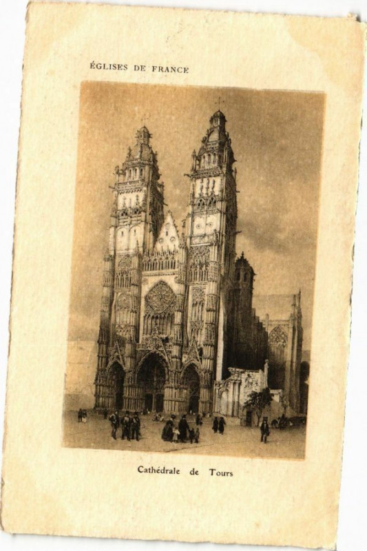 Carte postale ancienne Cathédrale de Tours à Tours
