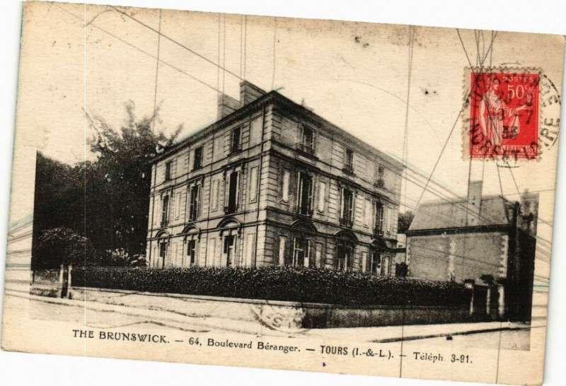 Carte postale ancienne Boulevard Béranger-Tours à Tours