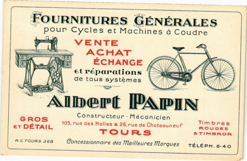 Carte postale ancienne Tours à Tours