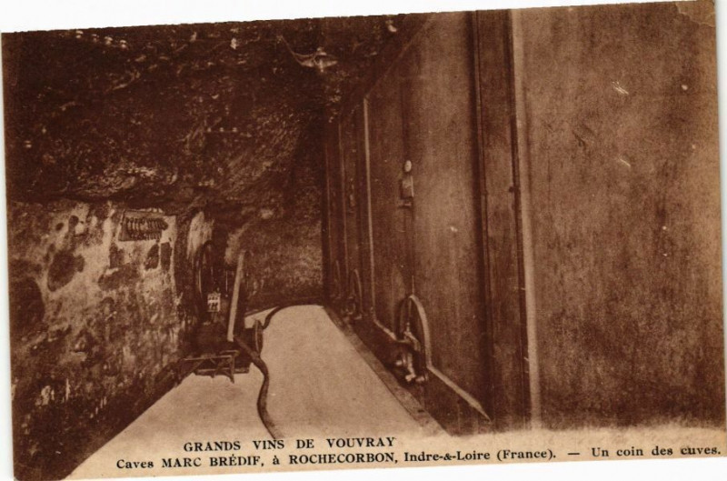Carte postale ancienne Caves Marc Bredif a Rochecorbon Indre-&-Loire (France) -Un coin à Rochecorbon