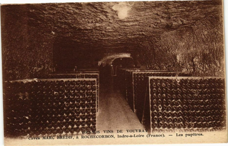 Carte postale ancienne Caves Marc Bredif a Rochecorbon Inre-&-Loire (France) - Les à Rochecorbon