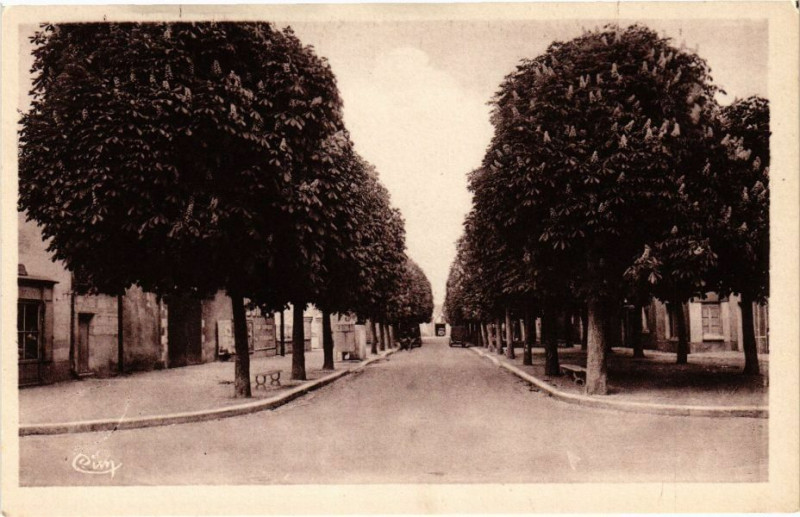 Carte postale ancienne Blere - Le Mail à Bléré