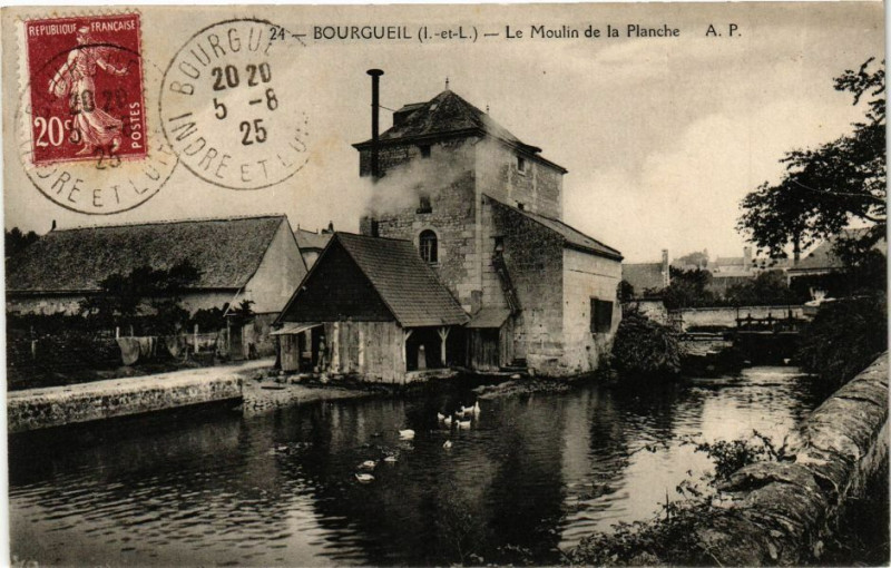 Carte postale ancienne Bourgueil - Le Moulin de la Planche à Bourgueil