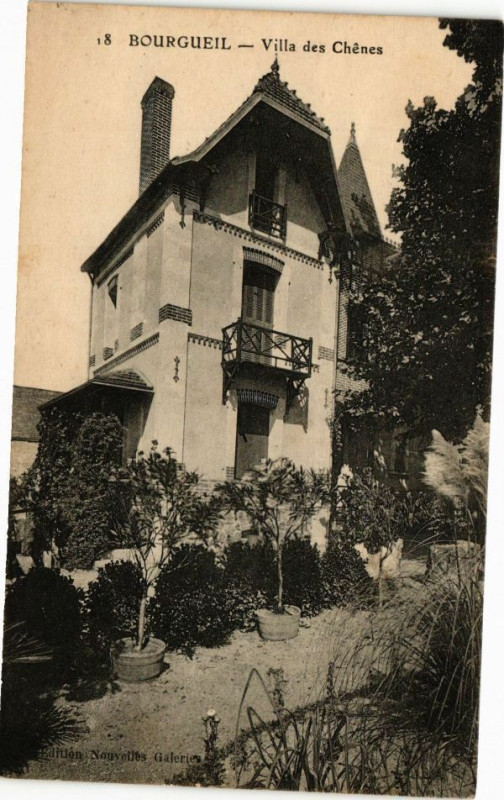 Carte postale ancienne Bourgueil - Villa des Chénes à Bourgueil