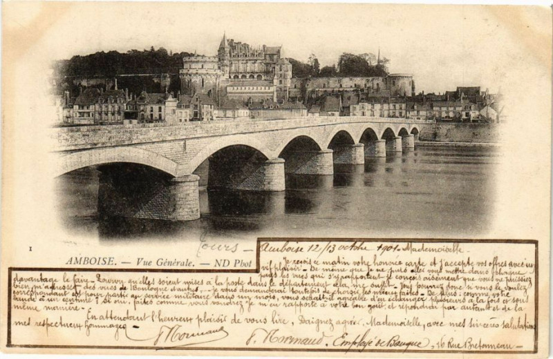Carte postale ancienne Amboise - Vue Générale à Amboise