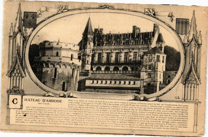 Carte postale ancienne Chateau d'Amboise à Amboise