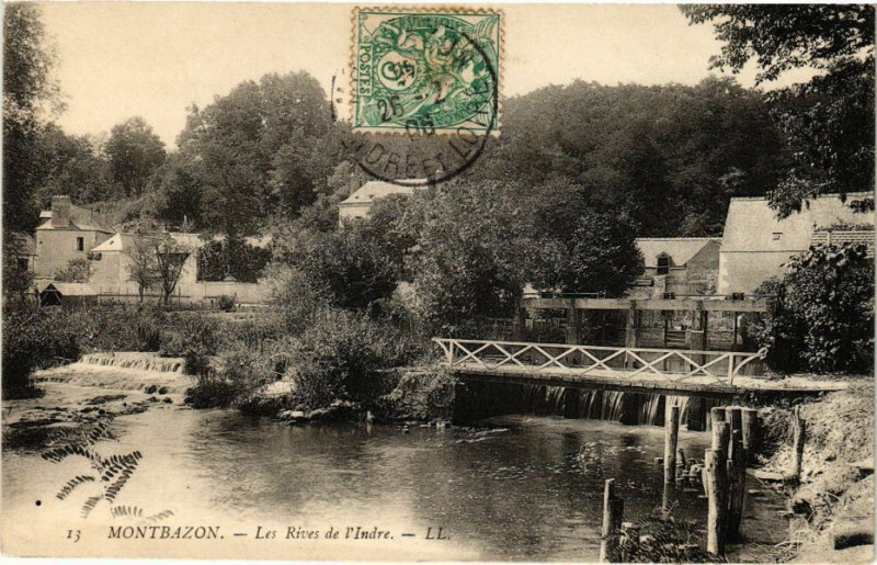Carte postale ancienne Montbazon - Les Rves de l'Indre à Montbazon