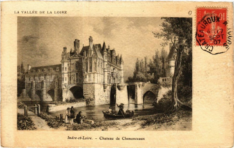 Carte postale ancienne La Vallée de la Loire - Indre-et-Loire - Chateau de Chenonceaux à Chenonceaux