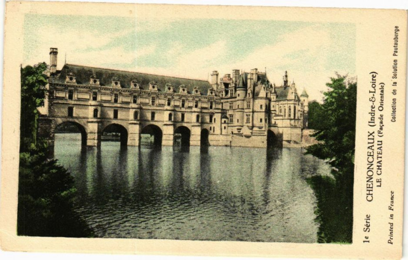 Carte postale ancienne Chenonceaux - Le Chateau (Facade Orientale) à Chenonceaux