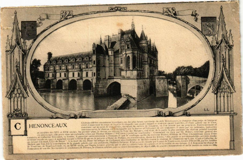 Carte postale ancienne Chenonceaux à Chenonceaux