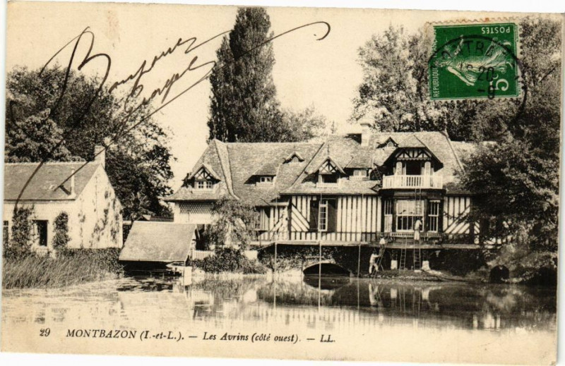 Carte postale ancienne Montbazon - Les Avrins (coté ouest) à Montbazon