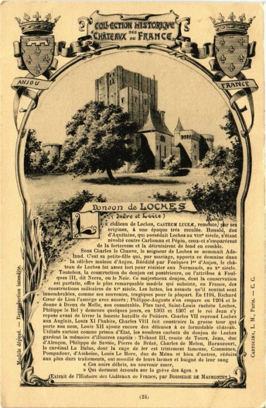 Carte postale ancienne Donjon de Loches à Loches