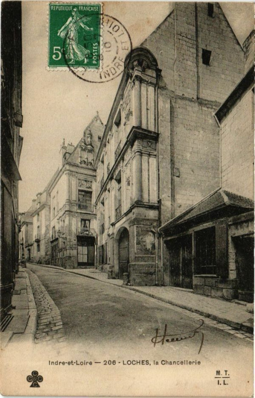 Carte postale ancienne Indre-et-Loire - Loches la Chancellerie à Loches