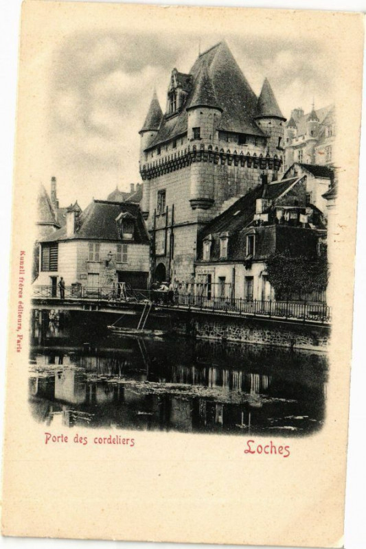 Carte postale ancienne Porte des cordeliers - Loches à Loches