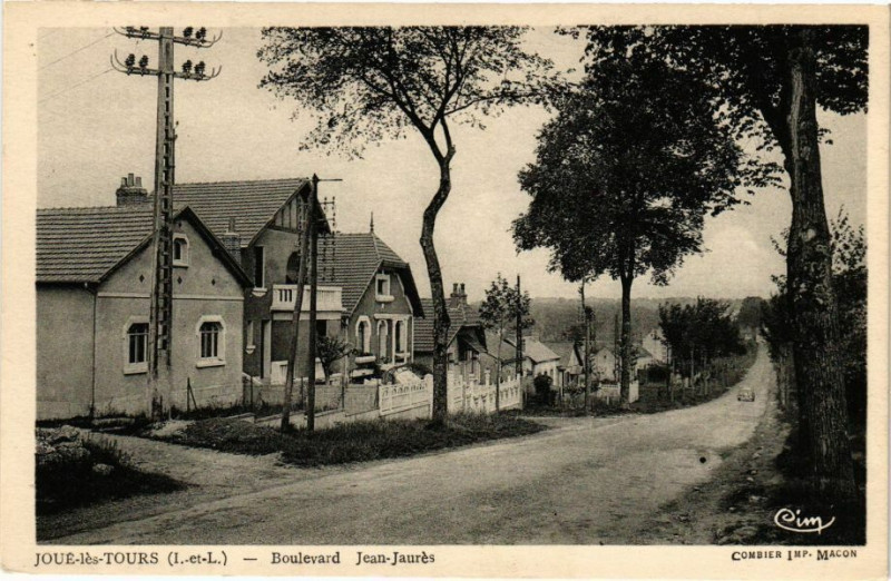 Carte postale ancienne Joue-les-Tours - Boulevard Jean-Jaurés à Joué-lès-Tours