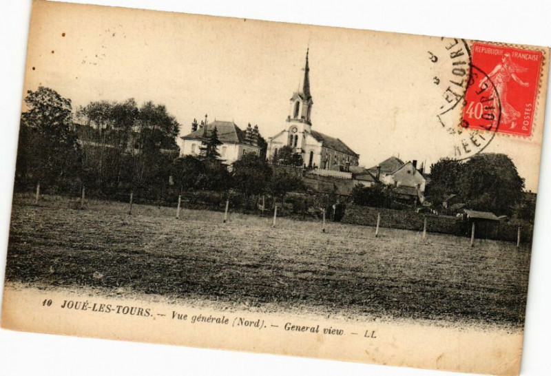 Carte postale ancienne Joue-les-Tours - Vue générale (Nord) - General view à Joué-lès-Tours