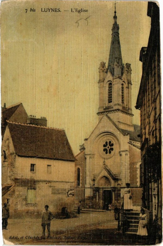 Carte postale ancienne Luynes - L'Eglise à Luynes