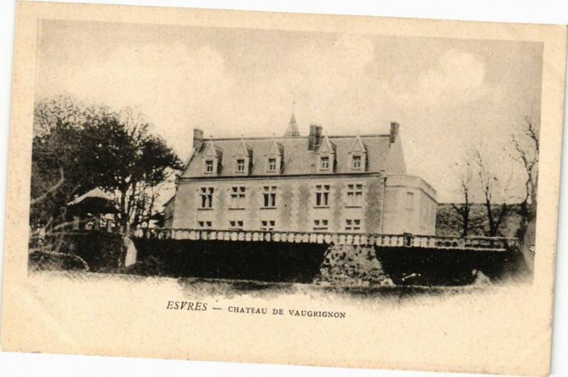Carte postale ancienne Esvres - Chateau de Vaugrignon à Esvres