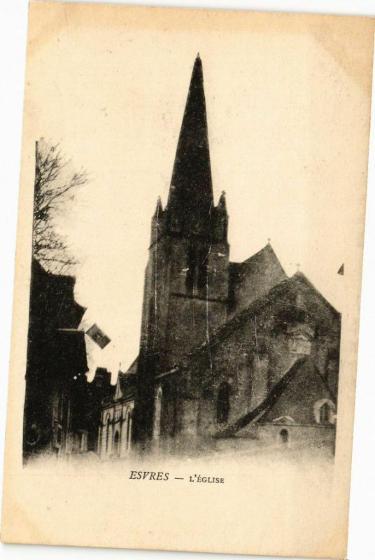 Carte postale ancienne Esvres - L'Eglise à Esvres