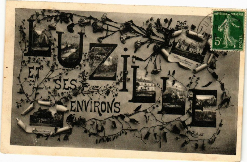 Carte postale ancienne Luzille et ses Env. à Luzillé