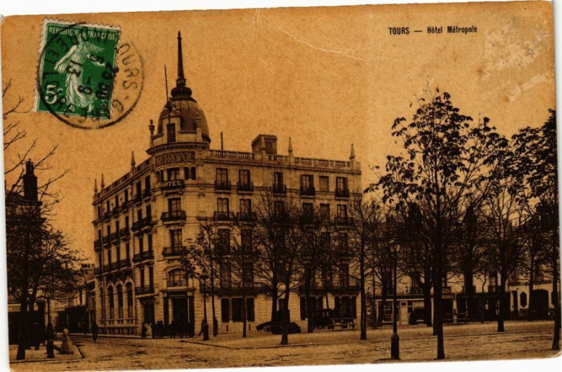 Carte postale ancienne Tours - Hotel Métropole à Tours