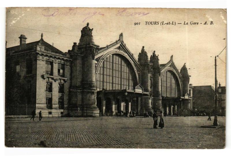 Carte postale ancienne La Gare à Tours