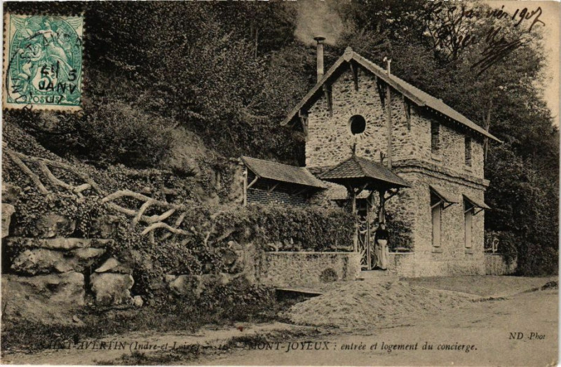 Carte postale ancienne Saint-Avertin - Les Mont-Joyeux entrée... à Saint-Avertin